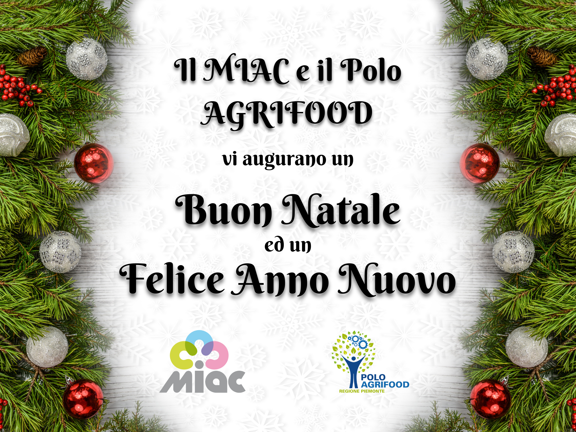 Lo staff di MIAC-Polo AGRIFOOD vi augura Buon Natale